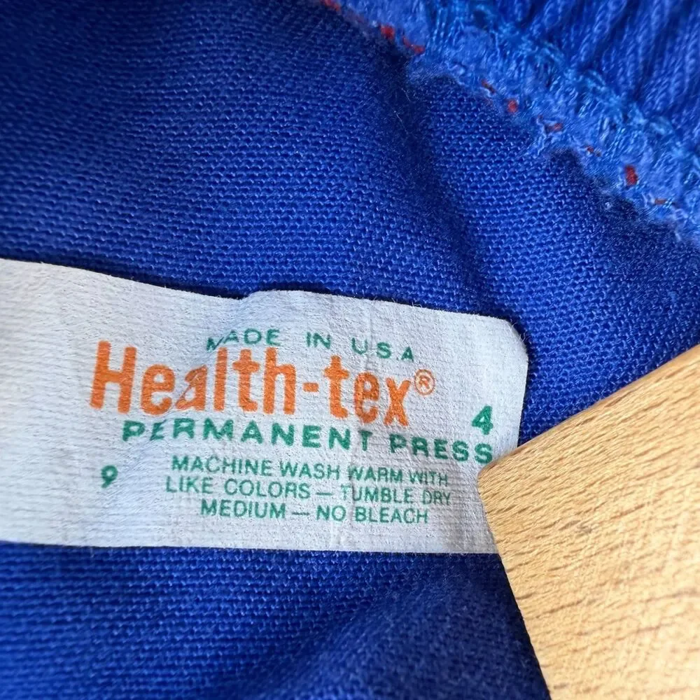 Vintage 70s Health-Tex Baby Toddler Outfit 2pc Striped Shirt Shorts USA Made
